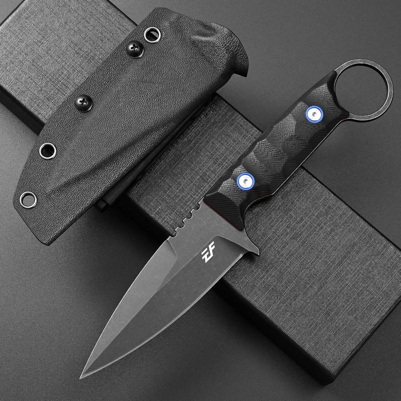 Eafengrow EF152 Fixed Blade Knife K110 Steel Blade G10 Handle Full Tang EDC Tool Knife for Outdoor Working Camping Hiking - Image 2
